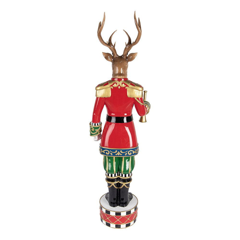 Kerstdecoratie Beeld Hert 25x20x82 cm Bruin Kunststof