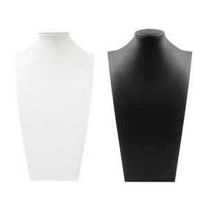 Faux Leather Bust Necklace Display Stand