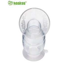 Haakaa Colector de Leche Silicona 100% Natural 150ml + Tapa Gris
