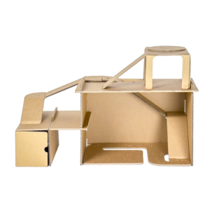 Kartonnen speelgoed garage