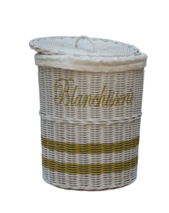 Wäschekörbe S mit Leinenbeutel 'Blanchisserie'