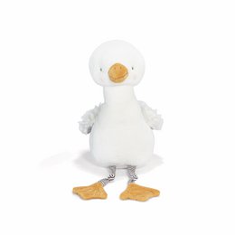  Soft, plush white baby goose toy with yellow beak and feet. Cuddly and adorable for infants and toddlers.