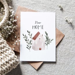 Foldekort "New Home pastel" | bevæge sig