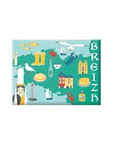 Magnet - Breizh Karte der Bretagne