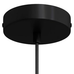 Lampada a sospensione di design in legno D97cm SUNNY - kit cavi nero
