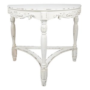 Sidetable 106x48x87 cm white wood wall table