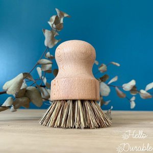 Afwasborstel van beukenhout en kokosvezel