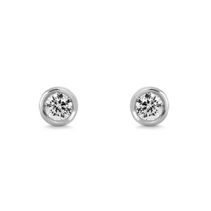 White Gold Diamond Earrings 0.10 Cts HSI2