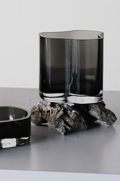 New modern design vase inspired by CORAL and Aalto, COR13 GRey