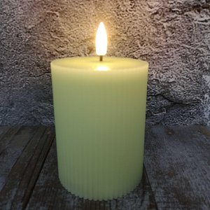 Candl LED stompkrs.+timer green 7.5H10cm (79005)