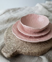 Cabbage dessert plate Ø20.5cm, powderpink