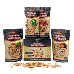 Mix di patatine per affumicare XL premium - legno per affumicare molto attivo / trucioli di legno - confezione conveniente