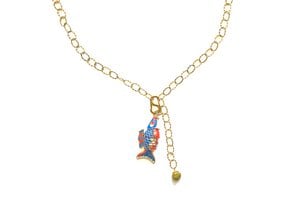 Ketten -Vis -E -Mail Cloisononné Goldene Shell