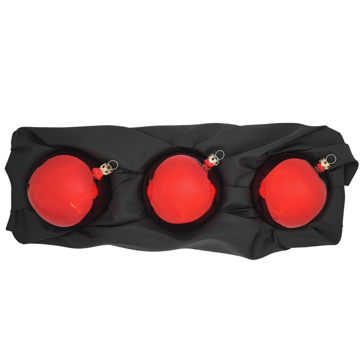 "holy christmas" - 8 cm Christmas balls red high gloss