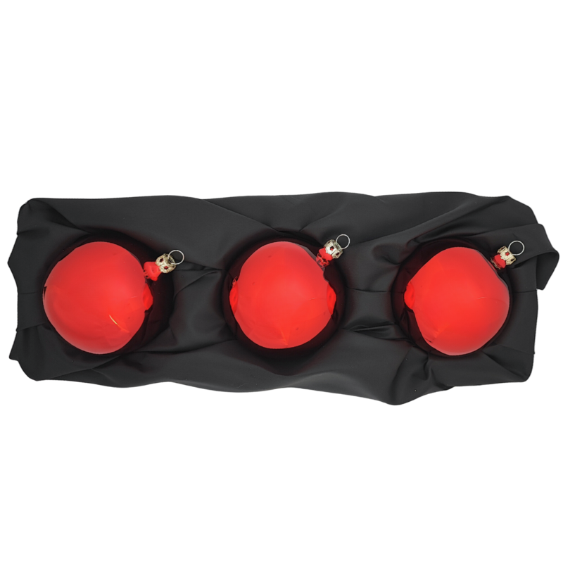 "holy christmas" - 8 cm Christmas balls red high gloss