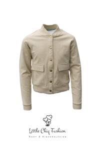 Funkle Mädchenjacke Taupe – Goldene Details – Exklusive Oberbekleidung