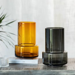 Moderne retro design vase, dyb grå farve, TYLER12GR