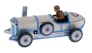 Blue Race Car 13 Cm Mechanic With Key - Collector's Item