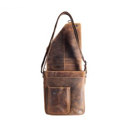 Umhängetasche in 3 Farben Buffalo -Leder mit einem Wickelventil und zwei Magnetverschlüssen - Crossbody -Tasche