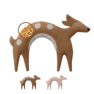 Bio-Körnerkissen, mikrowellengeeignet und aus 100% Naturmaterialien, Wärmekissen für den Nacken, Reh