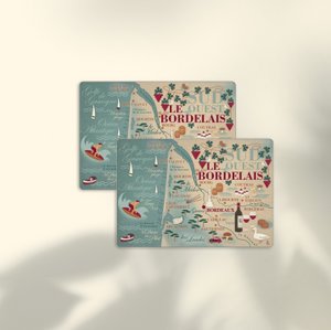 Tischset - Bordelais-Karte des Südwestens