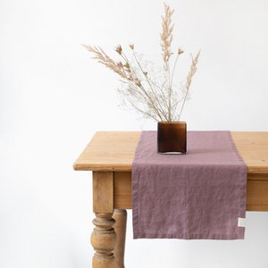 Ashes of Roses Linen Table Runner