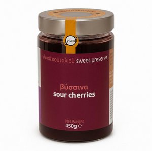 Greek Traditional Handmade Spoon Dessert Sour Cherry, 450g