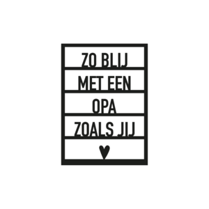 Kaart Vaderdag "Zo blij met een opa zoals jij" 