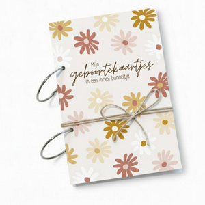 Geboortekaart bewaarbundel A5 - Bloemen