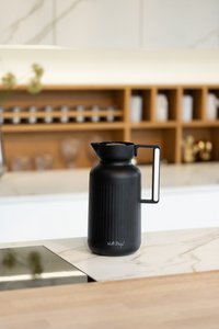 Thermos with glass inner 1l black LUNGO 29262