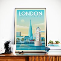 Vintage London Poster | Premium poster City London Tower Bridge United Kingdom