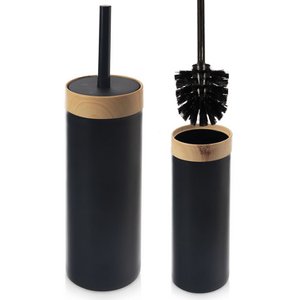 Toilettenbürste mit Ständer schwarz schwarz