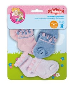 Puppen-Söckchen, 3 Paar, Gr. 35-45 cm