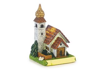 Poly Kirche m. LED Licht, z. B