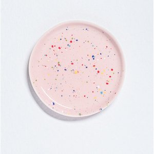 New Party Bread Plate 17cm Pink