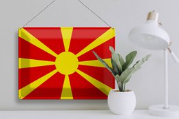 Tin Sign Flag of Macedonia 40x30cm Flag of Macedonia