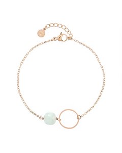 Infinity Armband - Mint Amazonit - Roségold