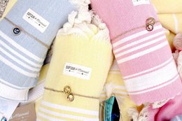Fouta 100% Coton Jaune 170x100
