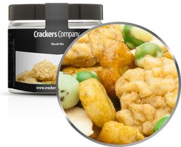 Savory wasabi-flavored snack mix with crunchy fried pieces, peas, and other vegetables.