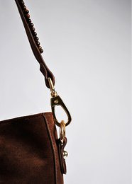BOHO IBIZA BAG - Bandoulière Tigre Turquoise (70cm) + Sac en Daim (Cacao)