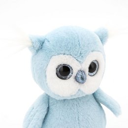 Blødt legetøj, fluffies - Fluffy den blå ugle (23 cm)