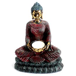Devotee Candle Holder - Antieke Boeddha -