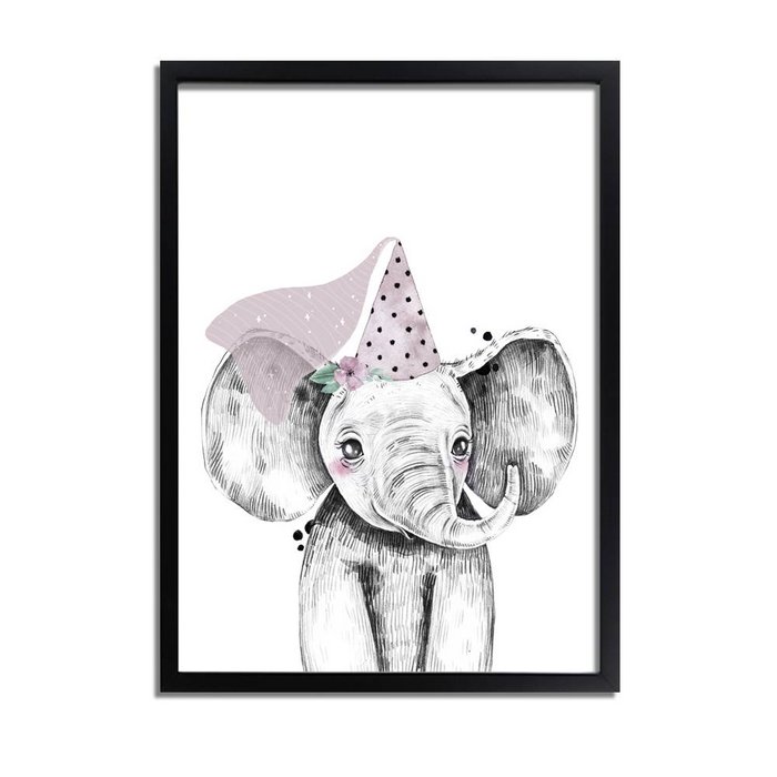 Olifant Kinderkamerposter Hoedje