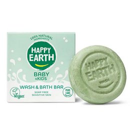 "A gentle, natural baby wash and bath bar made with 100% natural, vegan ingredients. Suitable for sensitive skin, free of microplastics, SLS/SLES, and other harsh chemicals."
