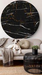 Mármol Negro Blanco Oro