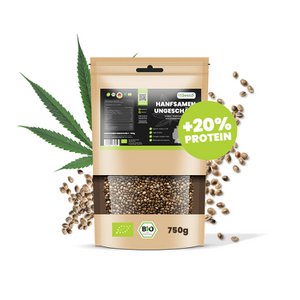 SANUUS Allgäu biologische hennepzaden ongeschild van geroosterde hennepzaden 750g