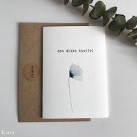 greeting card - blue poppy
