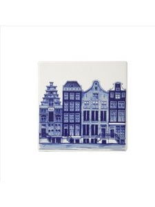 Tegel Grachtenpanden nr.1 - Delfts blauw - 13 cm