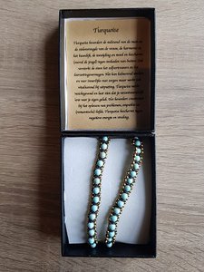 Damen Wickelarmband Naturstein Türkis