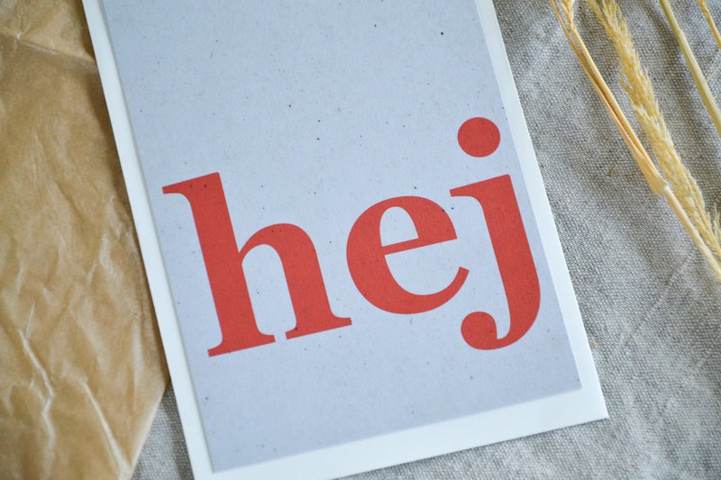 Postkort "hej"
